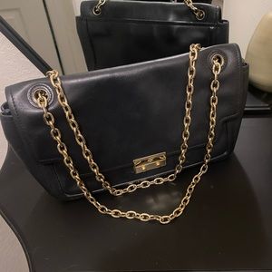 Tory Burch Convertible Satchel with Gold Chain